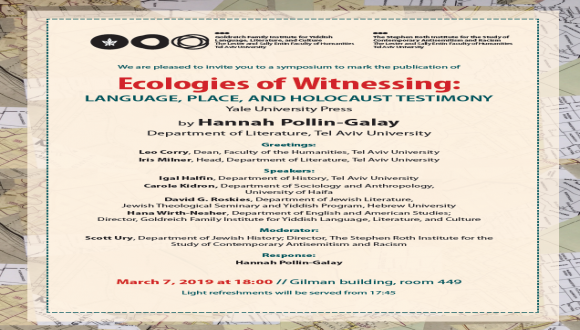Ecologies of Witnessing: Language, Place and Holocaust Testimony